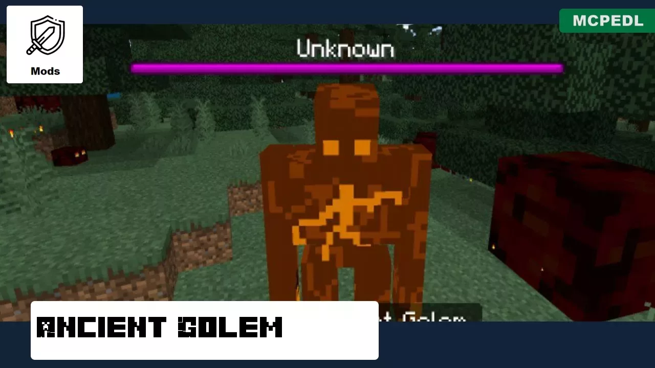 Golem from Nether Mobs Mod for Minecraft PE