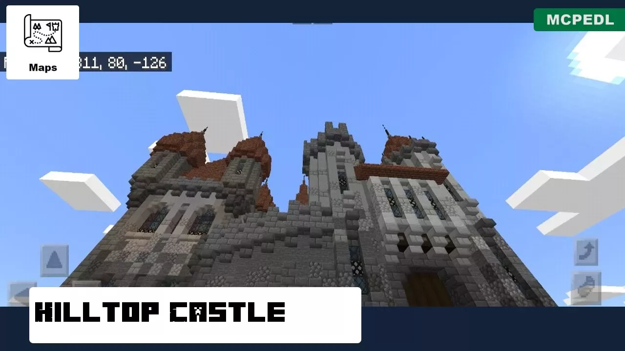 Hilltop Castle from Sky Castle Map for Minecraft PE