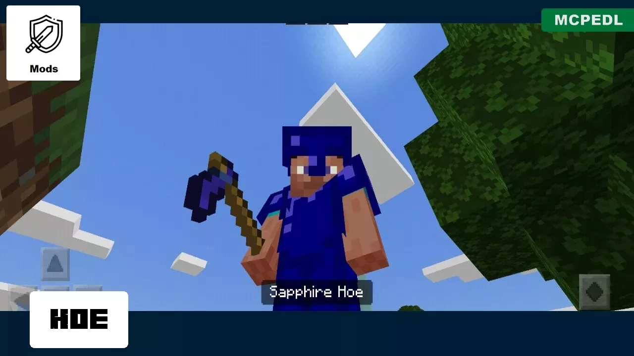 Hoe from Sapphire Mod for Minecraft PE