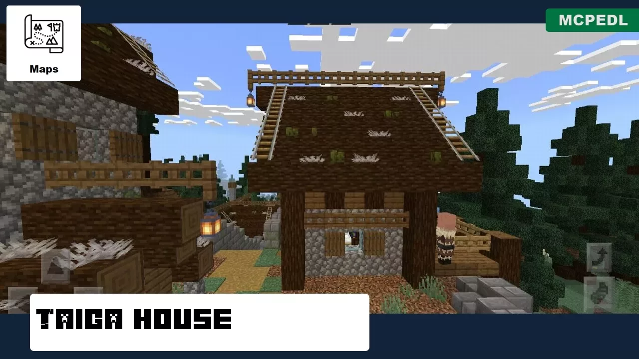 House from Taiga Village Map for Minecraft PE