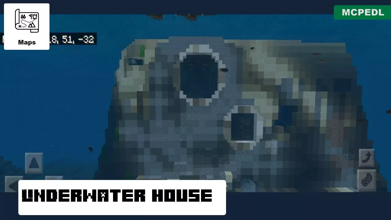 House from Underwater Castle Map for Minecraft PE