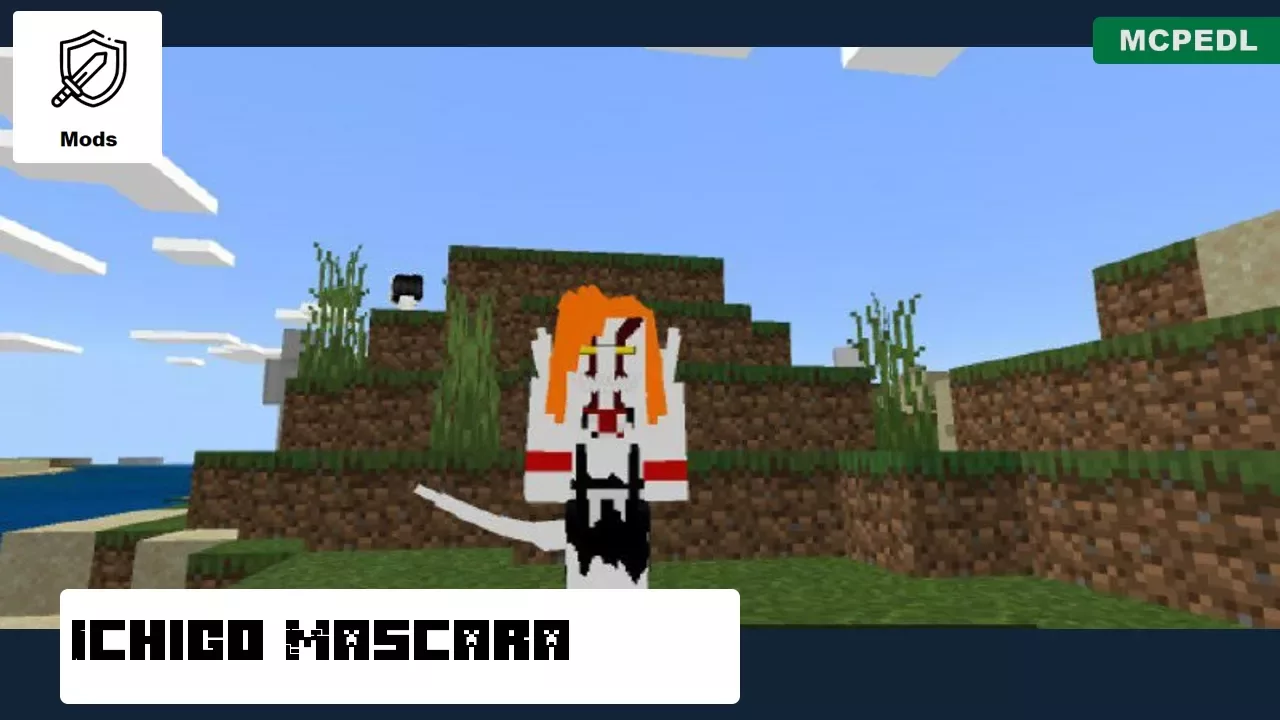 Ichigo Mascara from Anime Steve Mod for Minecraft PE