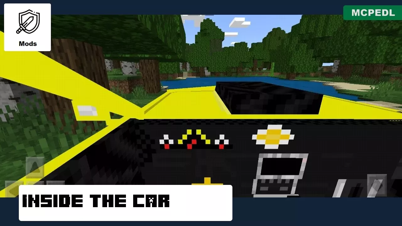 Inside from Chevrolet Mod for Minecraft PE