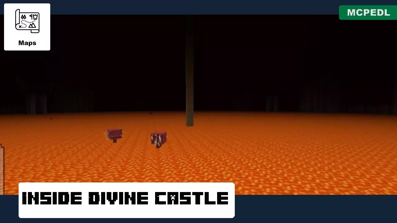 Inside from Huge Castle Map for Minecraft PE