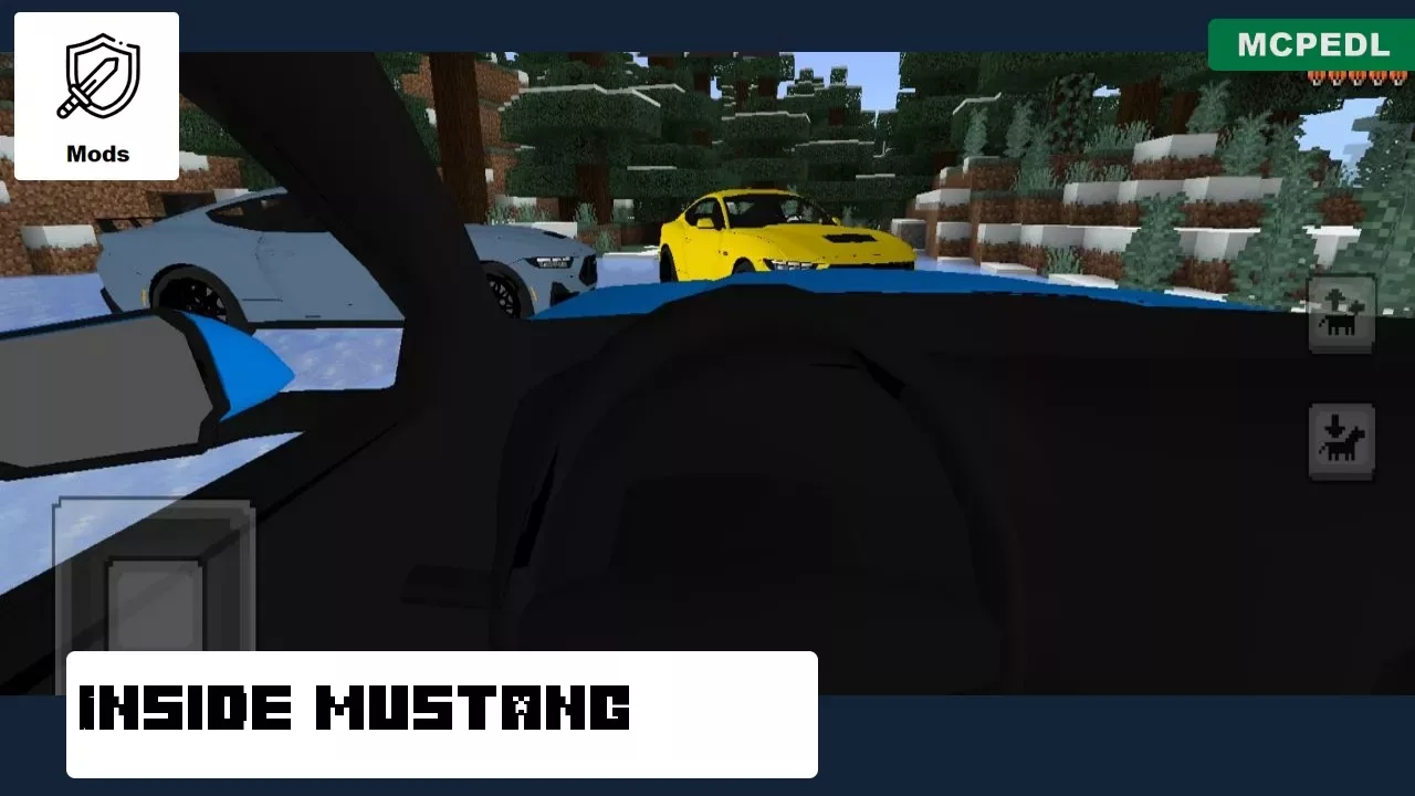 Inside from Mustang Mod for Minecraft PE