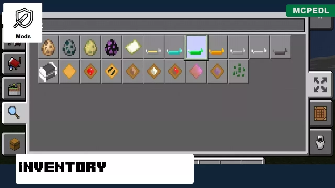 Inventory from Ocelot Mod for Minecraft PE