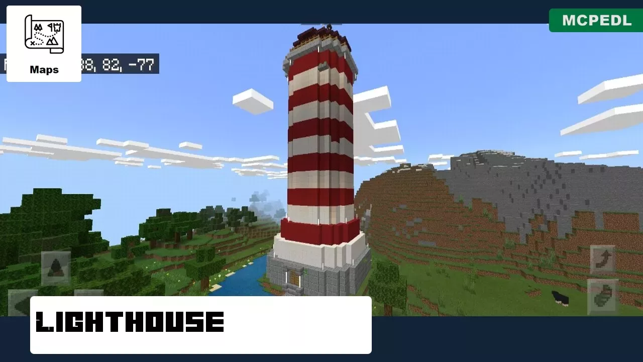 Lighthouse from Redstone House Map for Minecraft PE
