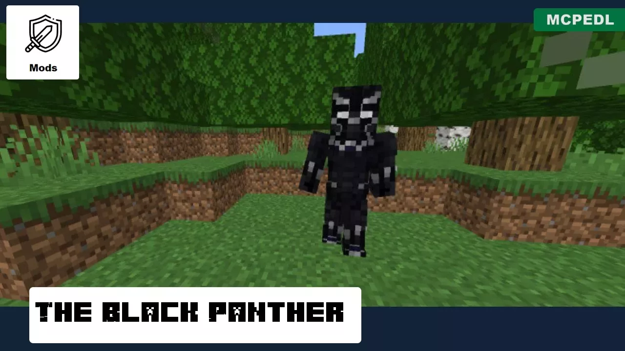 Main Hero from-Black Panther Mod for Minecraft PE.