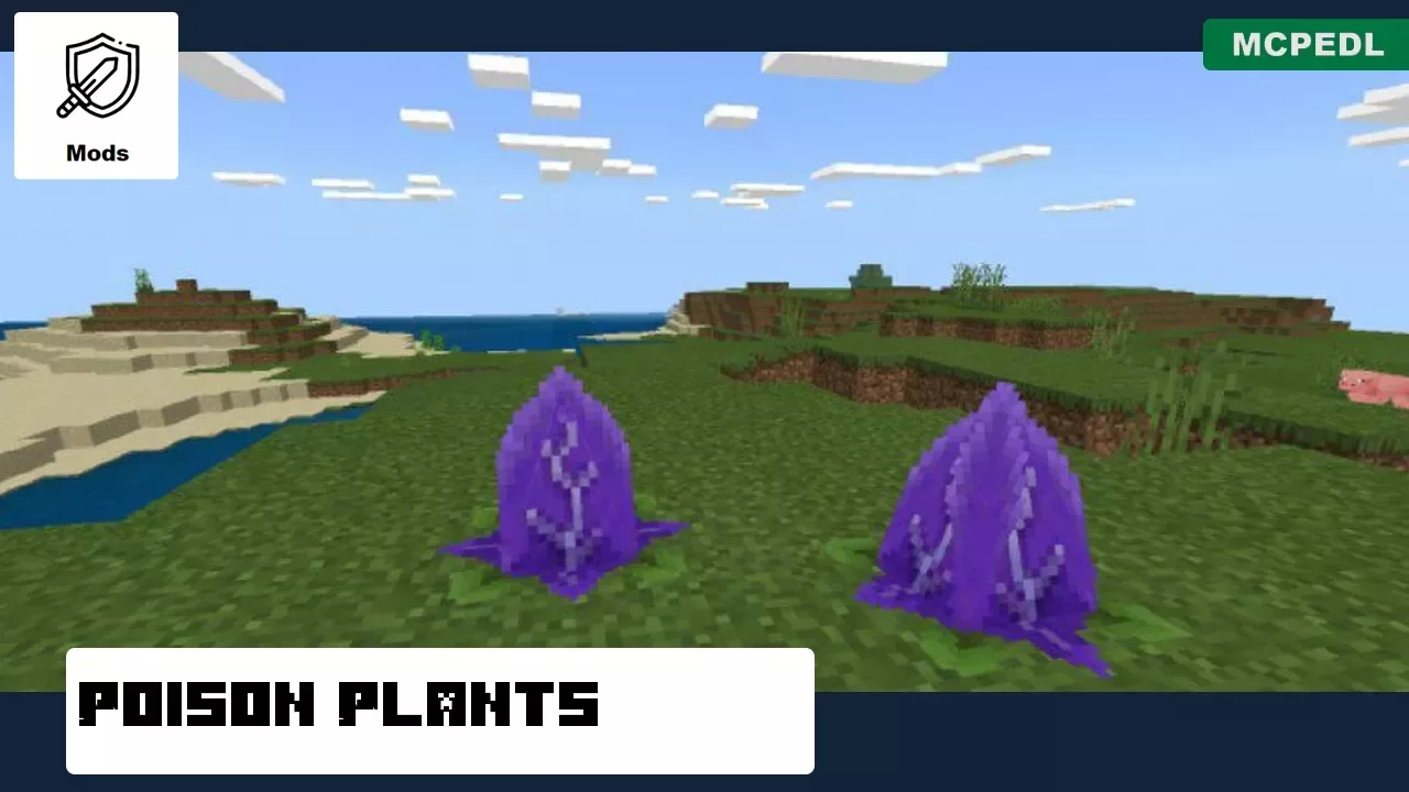 Poison Plants from Dungeons Mobs Mod for Minecraft PE