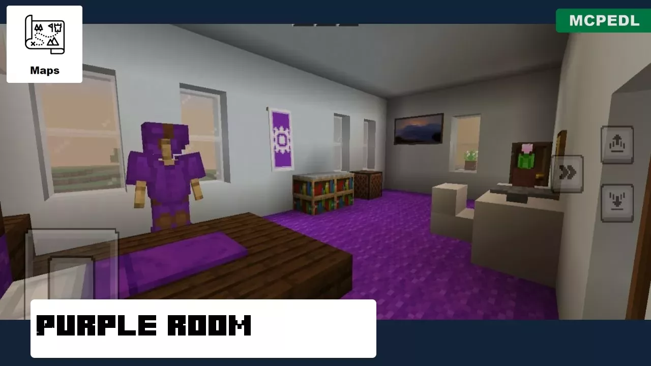 Purple Room from Safe House Map for Minecraft PE