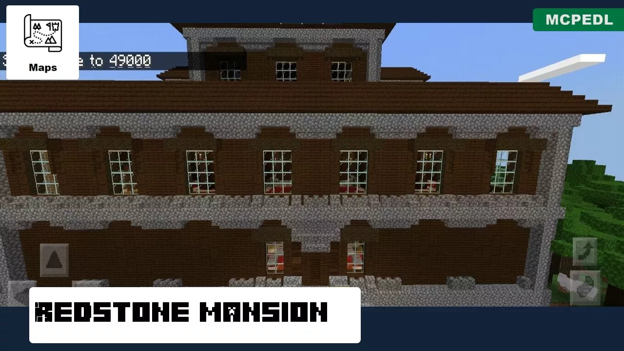 Redstone Mansion from Woodland Mansion Map for Minecraft PE