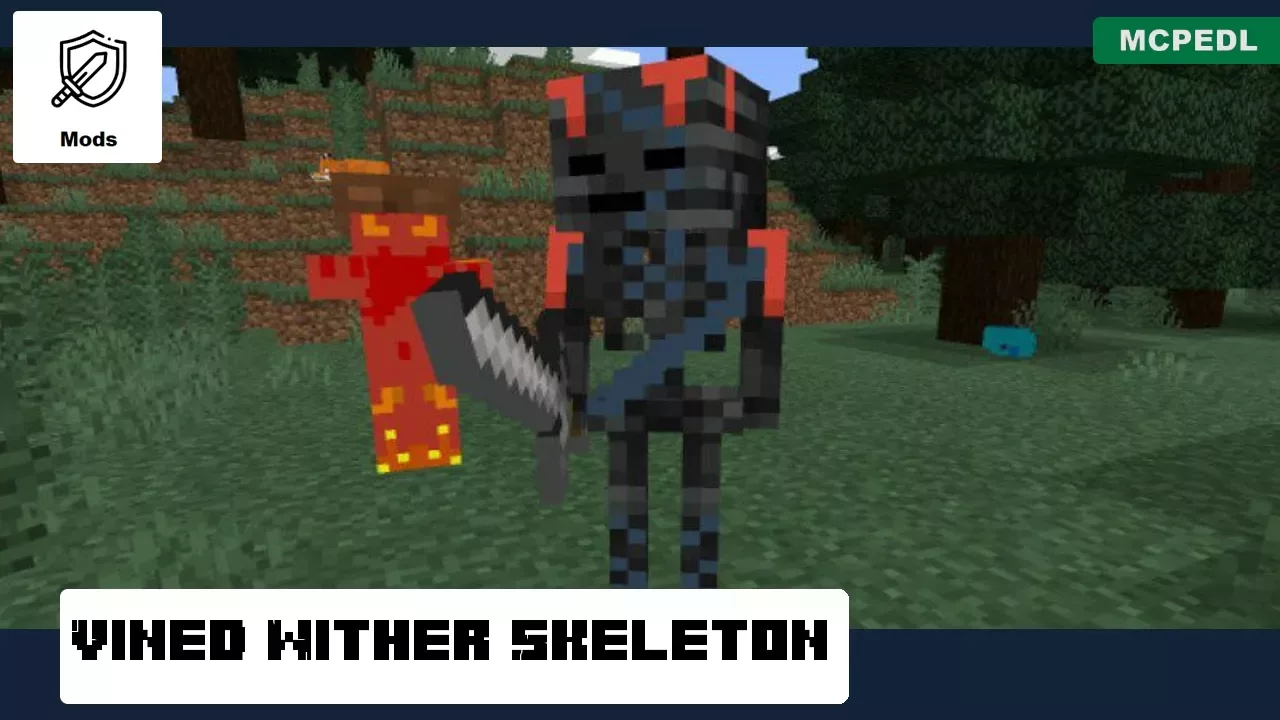Skeleton from Nether Mobs Mod for Minecraft PE