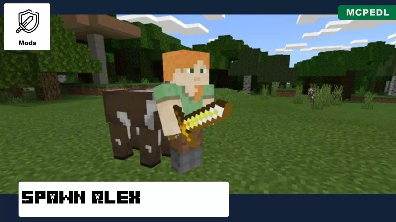 Spawn Alex from Anime Alex Mod for Minecraft PE