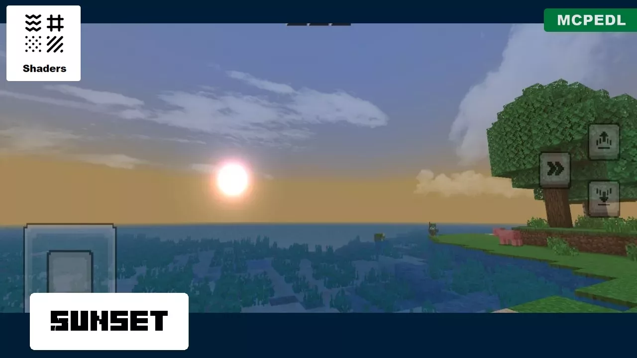 Sunset from Iris Shader for Minecraft PE