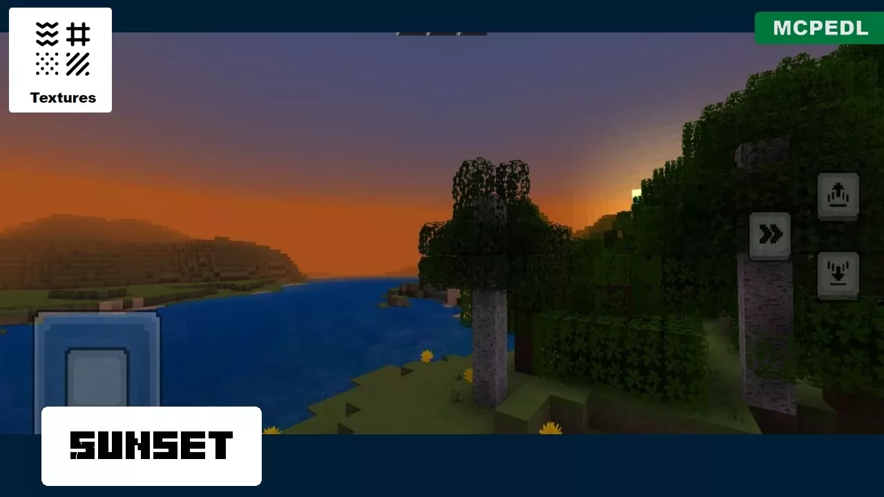 Sunset from Real Life Texture Pack for Minecraft PE