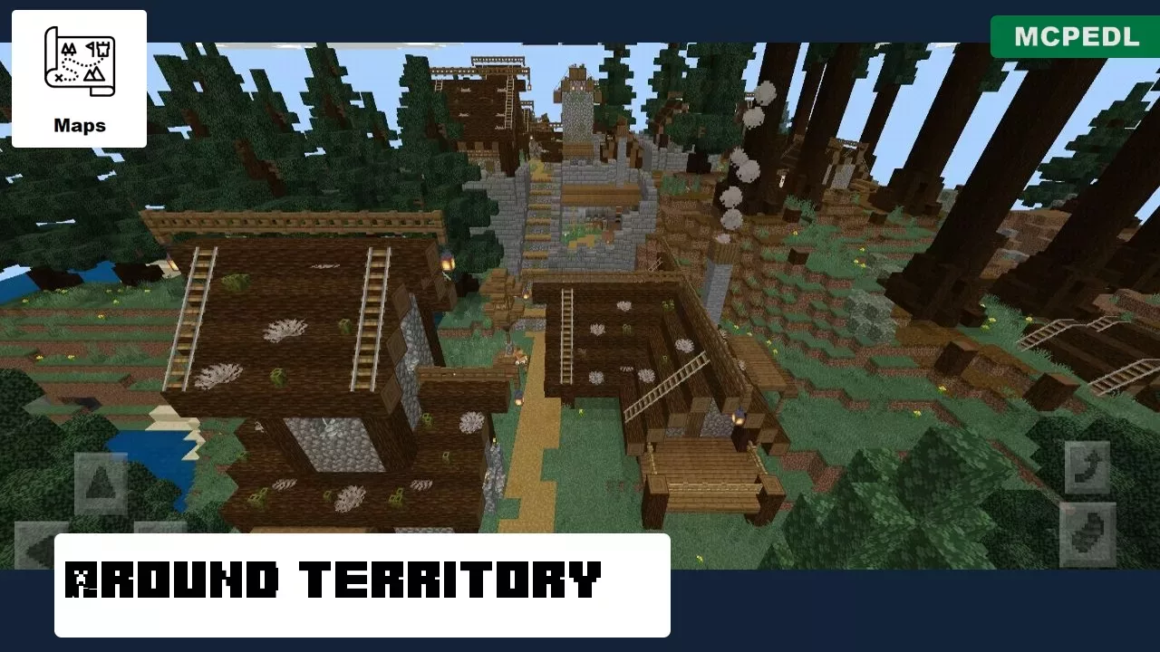 Territory from Taiga Village Map for Minecraft PE