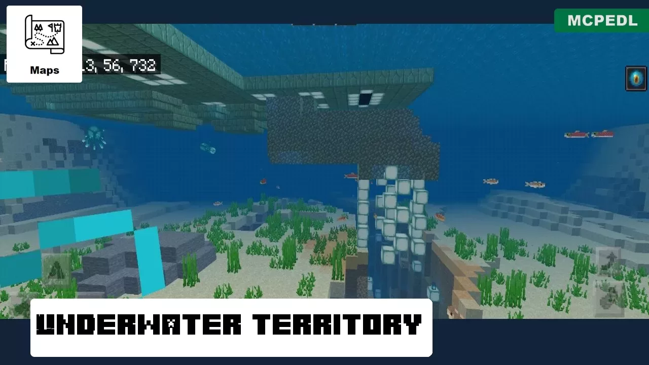 Territory from Underwater Castle Map for Minecraft PE