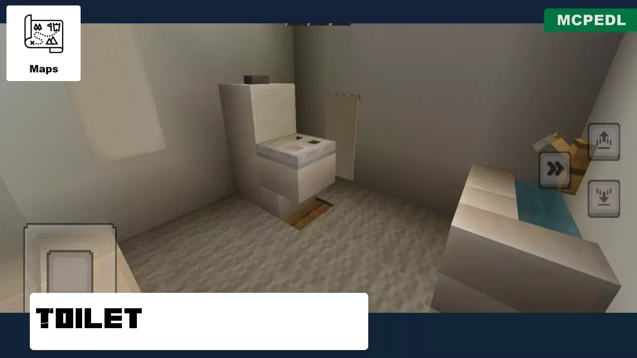 Toilet from Safe House Map for Minecraft Bedrock: 