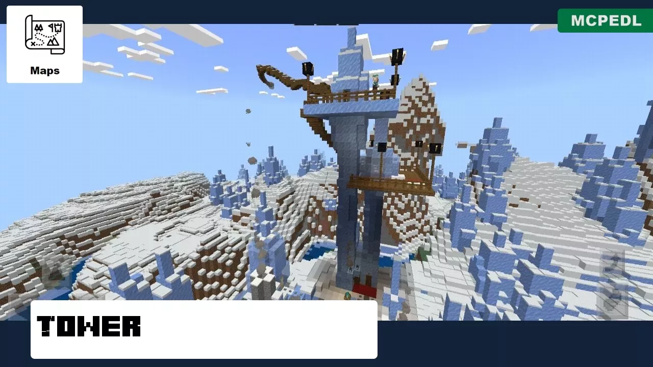 Tower from Snow Village Map for Minecraft PE