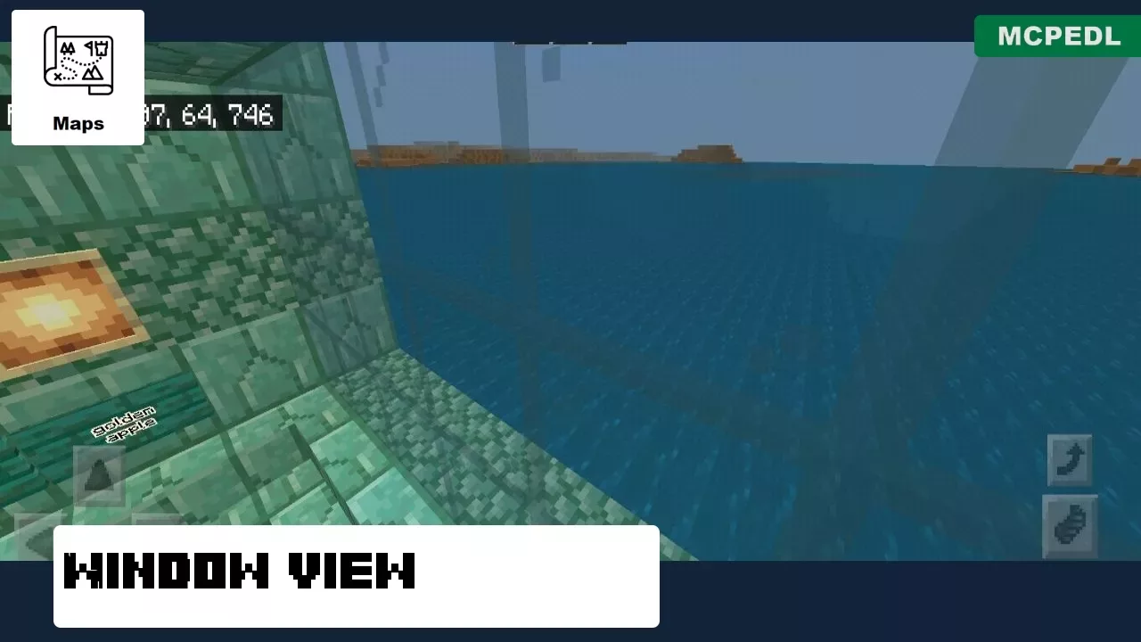 View from Underwater Castle Map for Minecraft PE