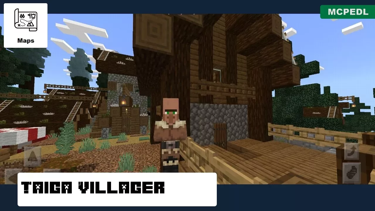 Villager from Taiga Village Map for Minecraft PE