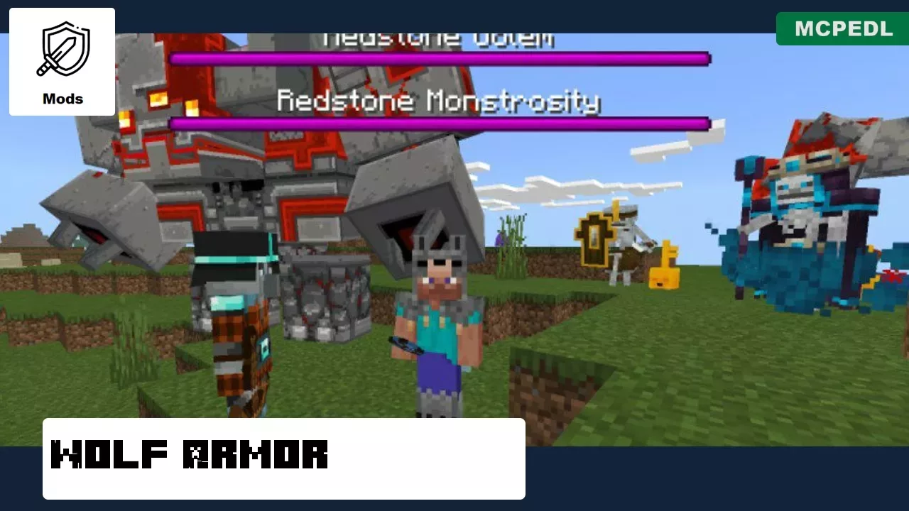 Wof Armor from Dungeons Mobs Mod for Minecraft PE