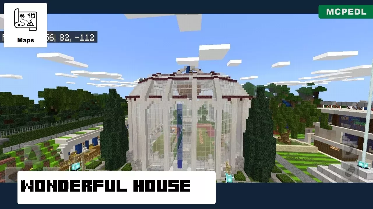 Woderful View from Redstone House Map for Minecraft PE