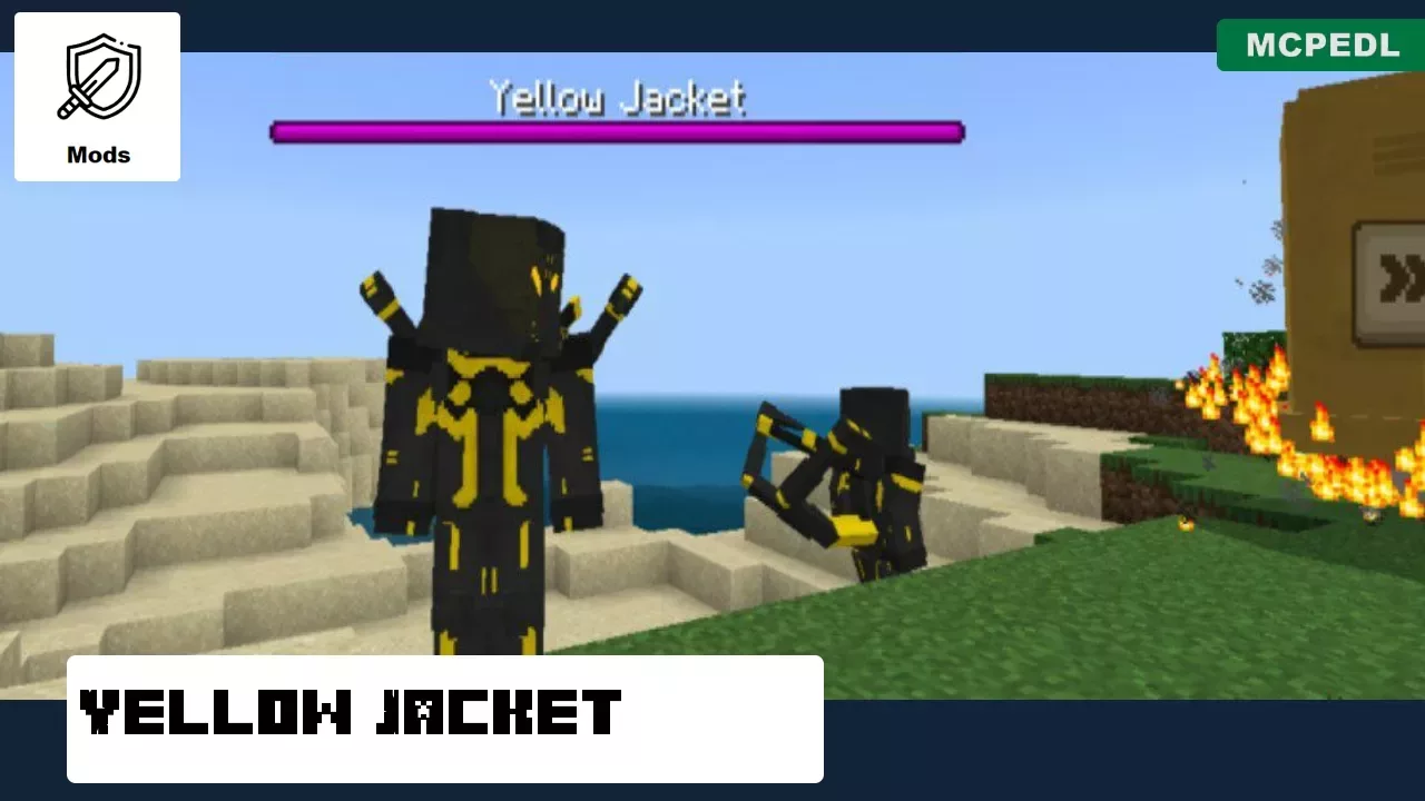 Yellow Jacket from Ant Man Mod for Minecraft PE