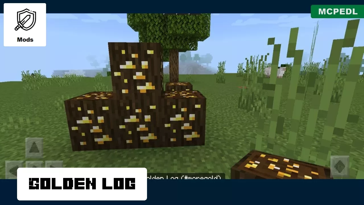 Golden Log from Gold Mod for Minecraft PE