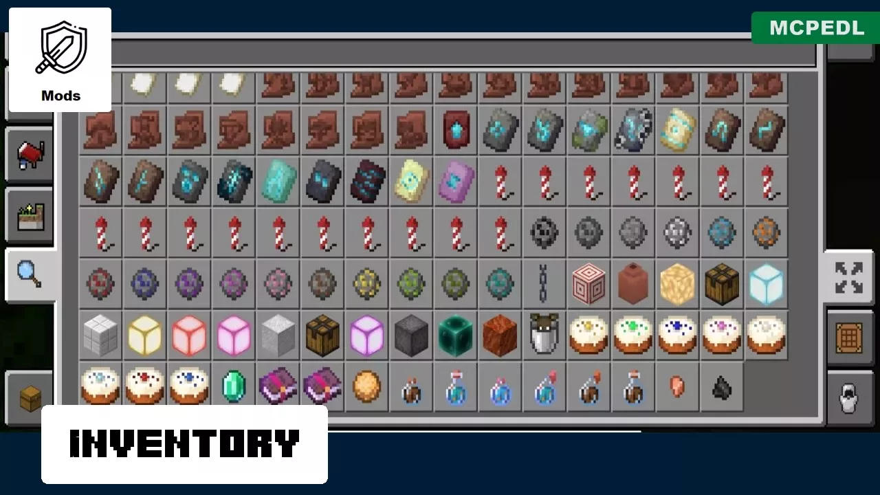 Inventory from Charm Mod for Minecraft PE
