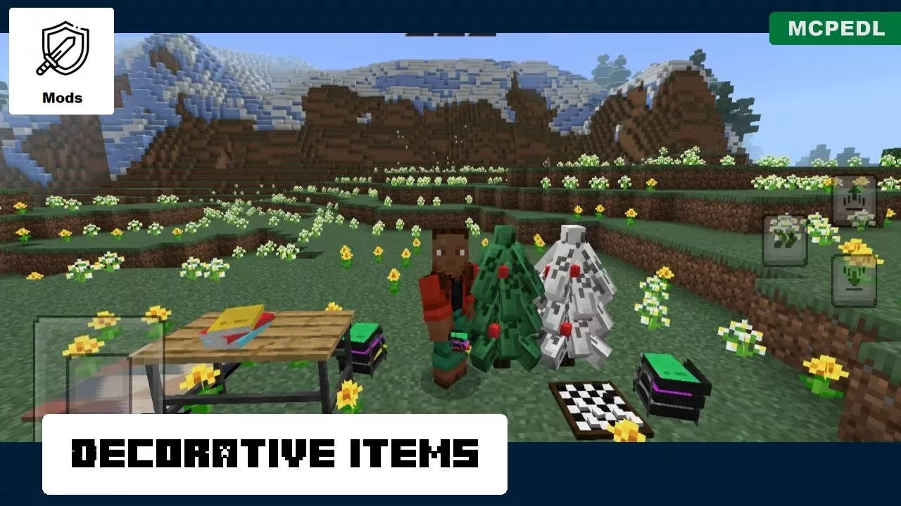 Decorative Items from School Furniture Mod for Minecraft PE