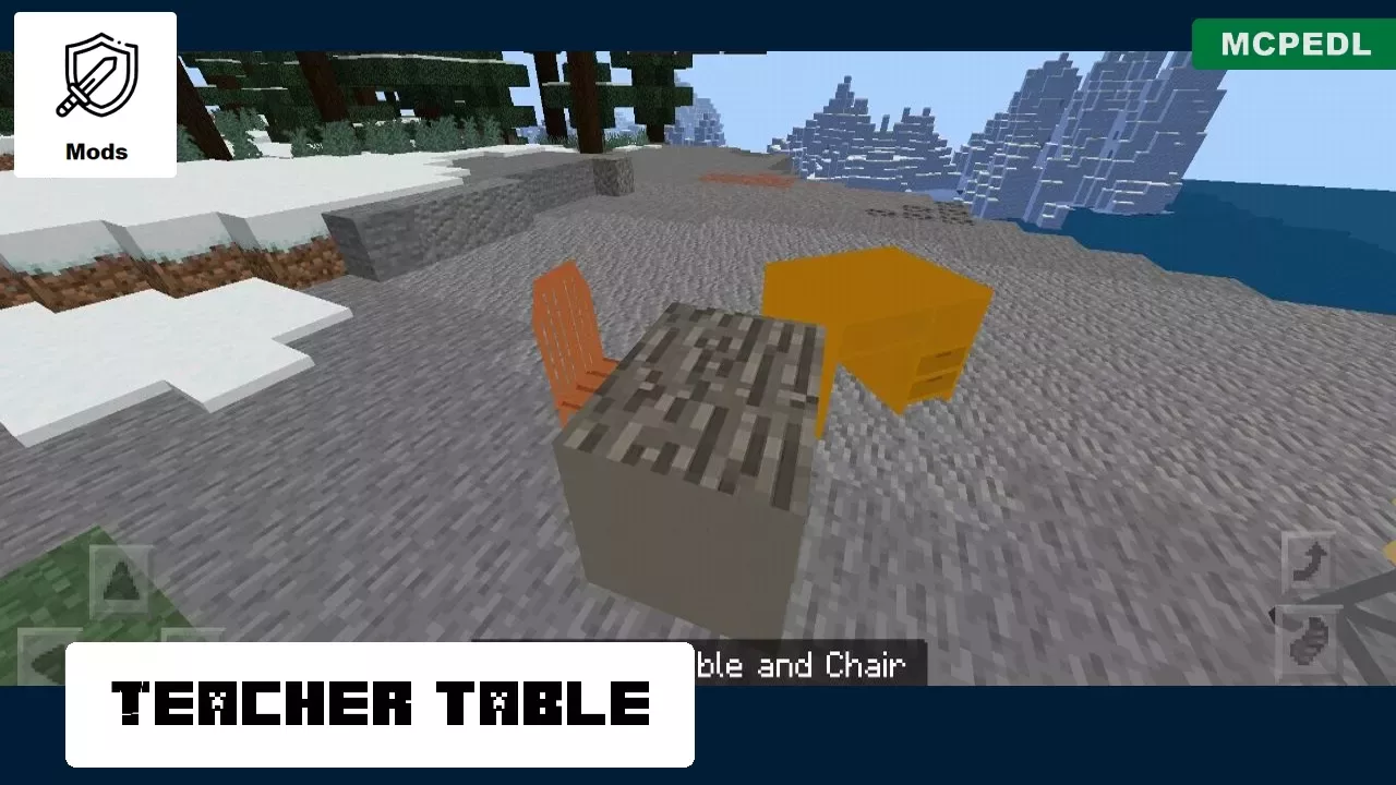Teacher Table from School Furniture Mod for Minecraft PE