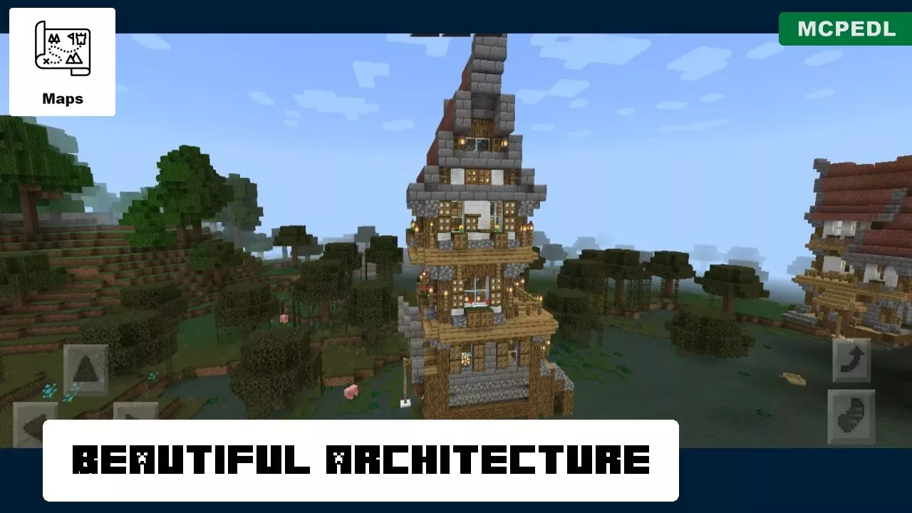 Architecture from Fantasy Village Map for Minecraft PE