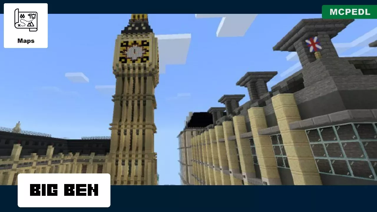 Big Ben from London Map for Minecraft PE