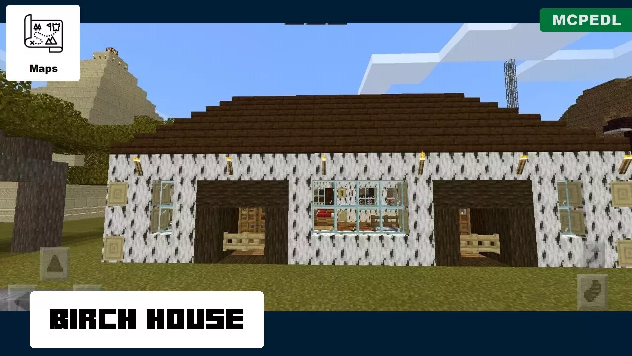 Birch House from Mesa Village Map for Minecraft PE