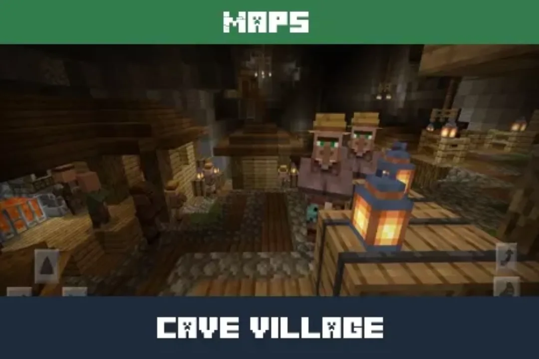 Cave Village Map for Minecraft PE