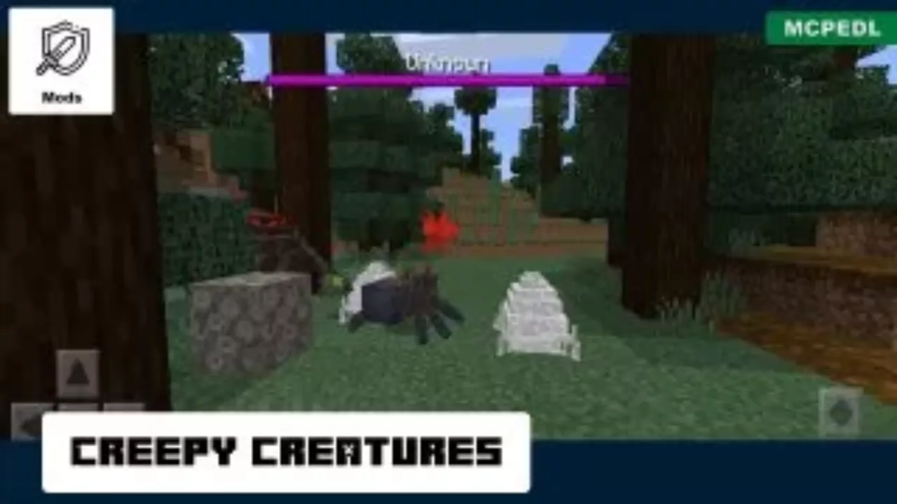 Creepy Creature from Lush Caves Mobs Mod for Minecraft PE