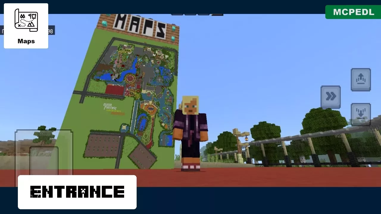 Entrance from Disney Castle Map for Minecraft PE