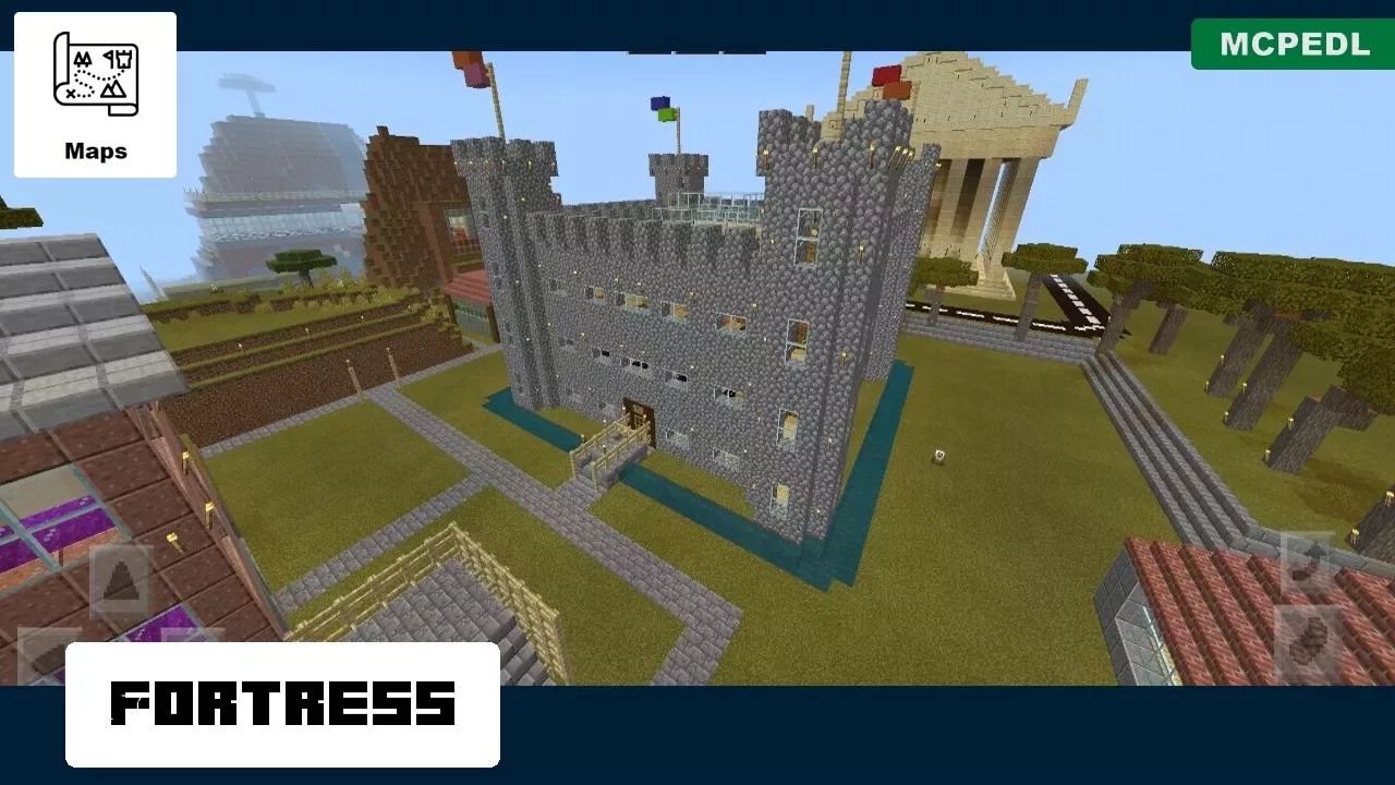 Fortress from Mesa Village Map for Minecraft PE
