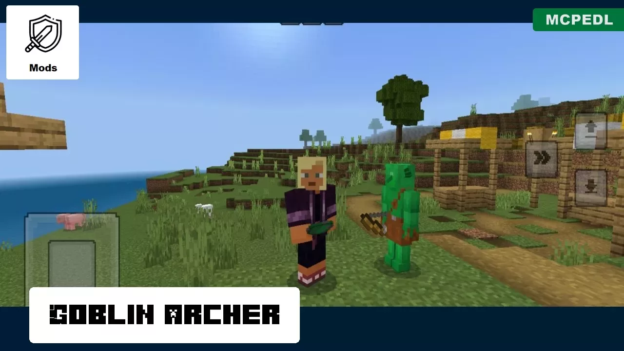 Goblin Archer from Lush Caves Mobs Mod for Minecraft PE