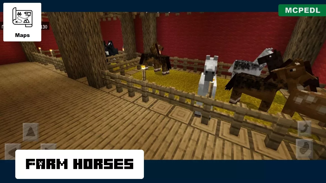Horses from Farm Village Map for Minecraft PE