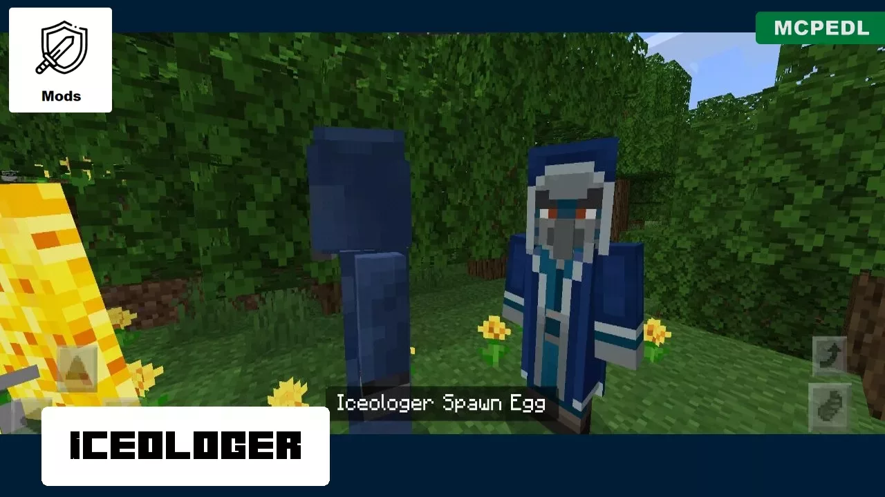 Iceologer from Forgotten Mobs Mod for Minecraft PE