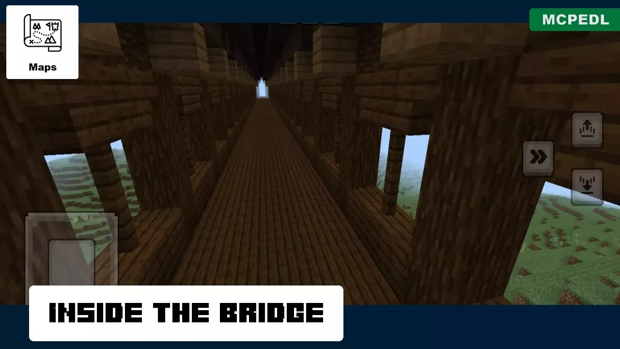 Inside from Castle Bridge Map for Minecraft PE