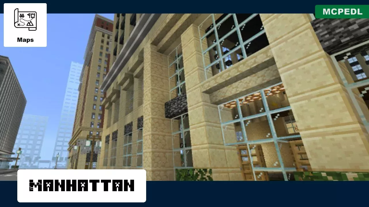 Manhattan from New York Map for Minecraft PE