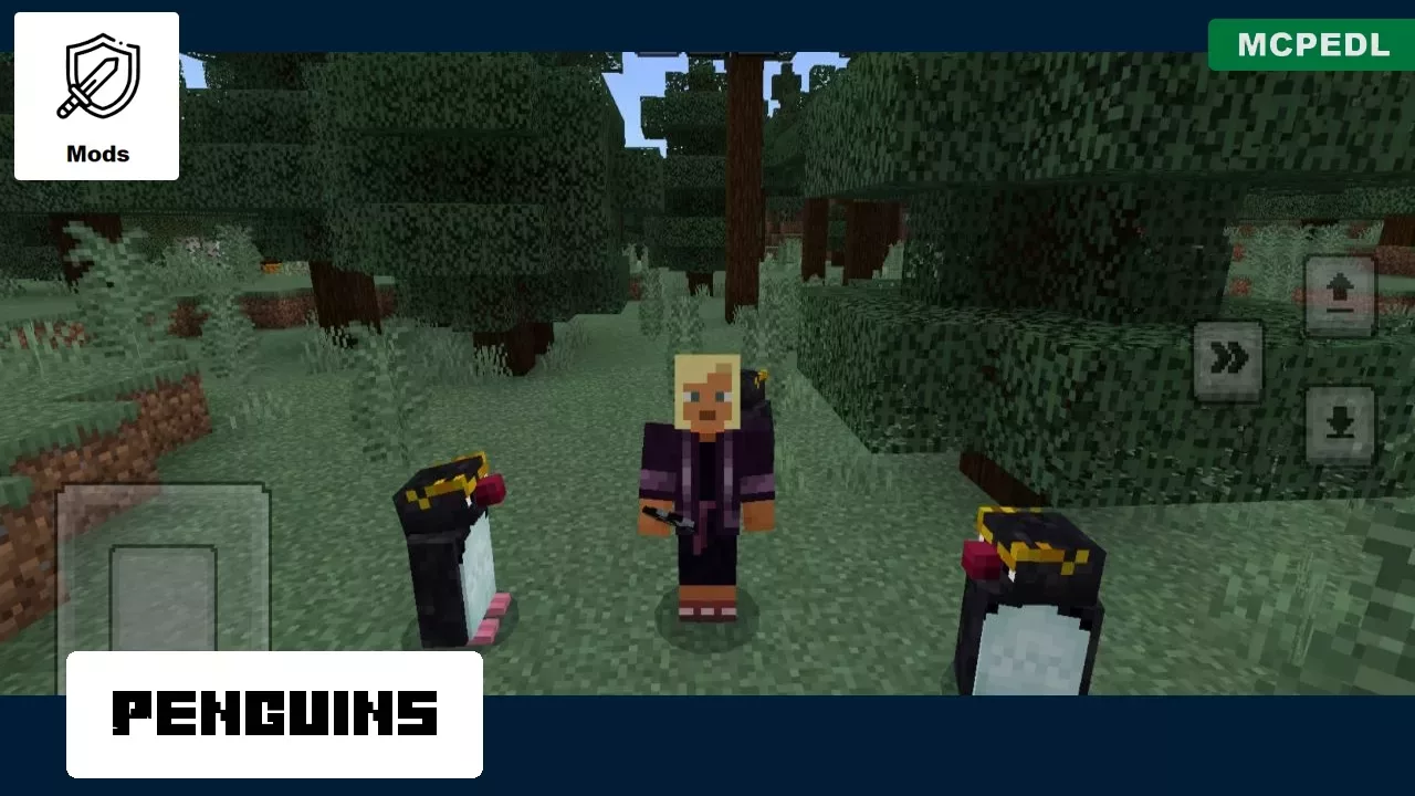 Penguins from Forgotten Mobs Mod for Minecraft PE