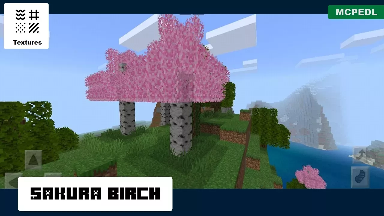 Sakura Birch from Leaves Texture Pack for Minecraft PE