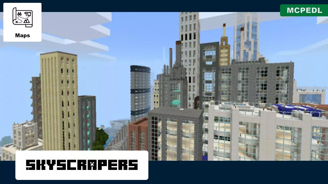 Scyscrapers from New York Map for Minecraft PE