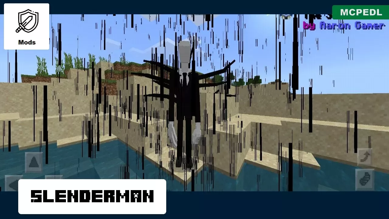 Slenderman from Boss Mobs Mod for Minecraft PE