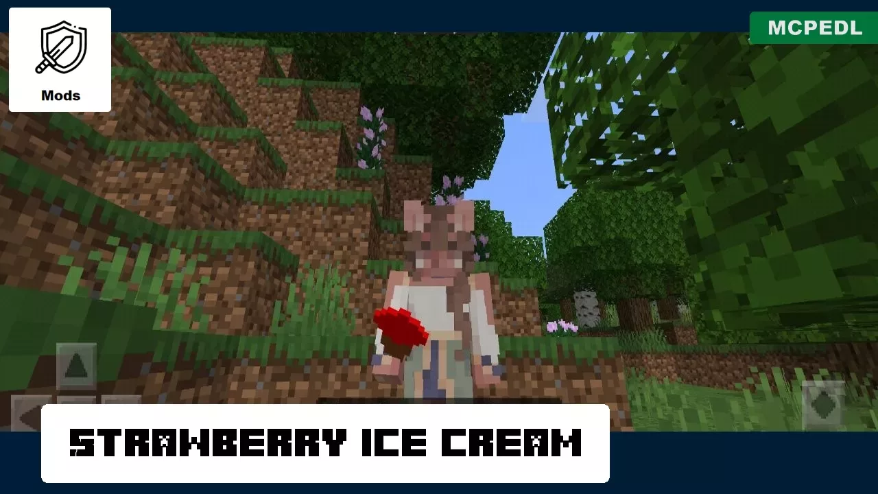 Strawberry from Ice Cream Mod for Minecraft PE