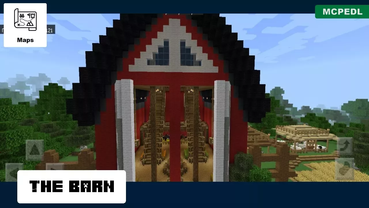 The Barn from Farm Village Map for Minecraft PE